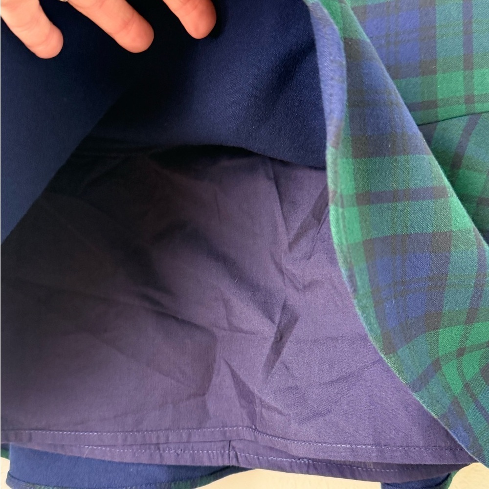 Vineyard Vines Blackwatch Flounce Plaid Skirt Deep Bay-Navy/Green Size-0 NWT - Picture 8 of 10